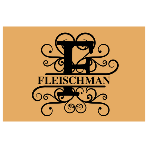 fleischman/monogram doormat
