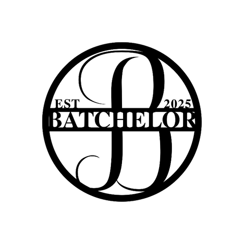 batchelor est 2025/monogram sign/BLACK