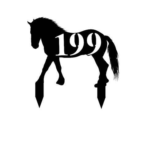 199/horse yard sign/BLACK