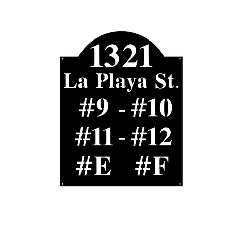 1321 la playa st./apartment sign/BLACK
