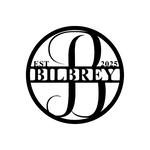 bilbrey est 2025/monogram sign/BLACK