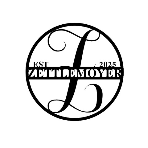 zettlemoyer est 2025/monogram sign/BLACK