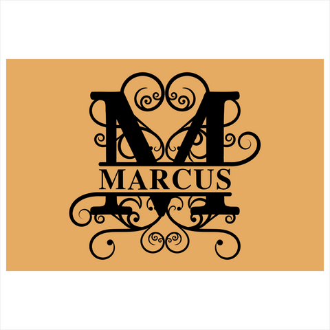 marcus/monogram doormat