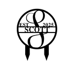 scott est 2025/monogram yard sign/BLACK