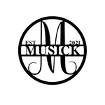 musick est 2021/monogram sign/BLACK