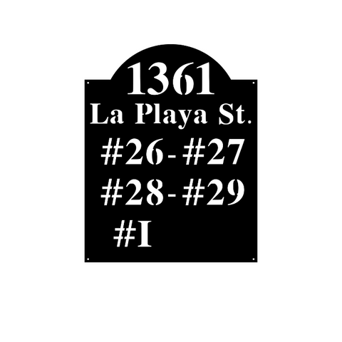 1361 la playa st./apartment sign/BLACK