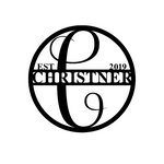 christner est 2019/monogram sign/BLACK