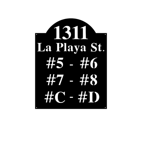 1311 la playa st./apartment sign/BLACK