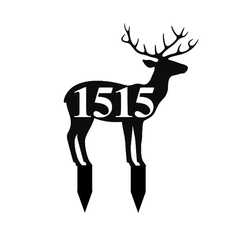 1515 deer yard sign/BLACK