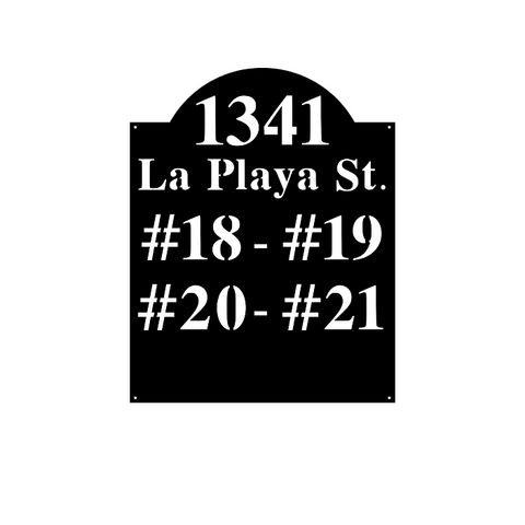1341 la playa st./apartment sign/BLACK