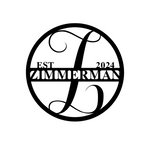 zimmerman est 2024/monogram sign/BLACK