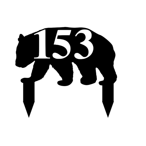 153/bear yard sign/BLACK
