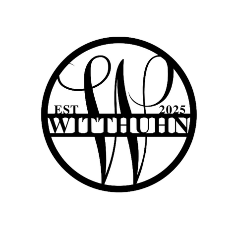 witthuhn est 2025/monogram sign/BLACK