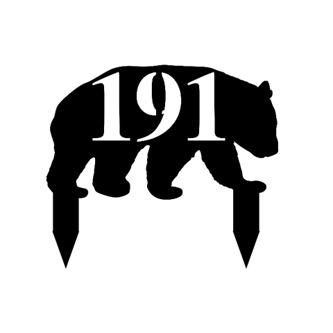 191/bear yard sign/BLACK