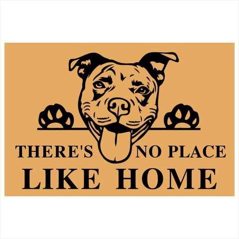 there's no place like home/pit bull doormat