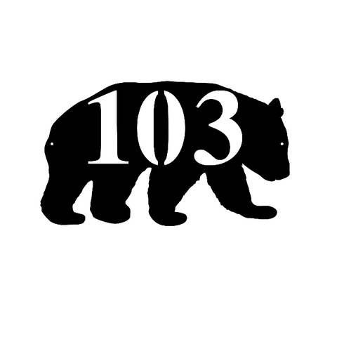 103/bear address sign/BLACK