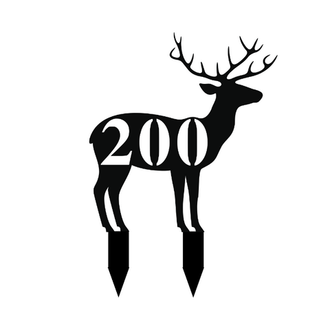 200/deer yard sign/BLACK