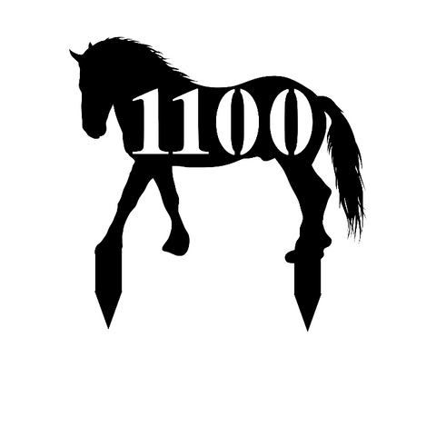 1100/horse address sign/BLACK