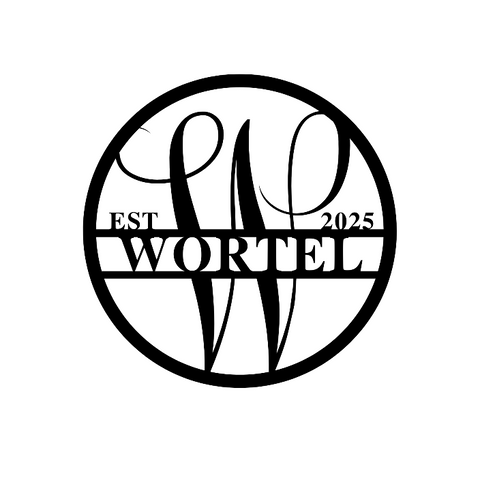 wortel est 2025/monogram sign/BLACK