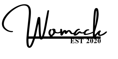 womack/name sign/BLACK/14 inch