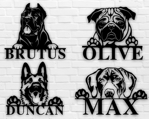 Custom Dog Metal Sign