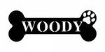 woody/bone sign/BLACK