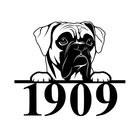1909/boxer sign/RED