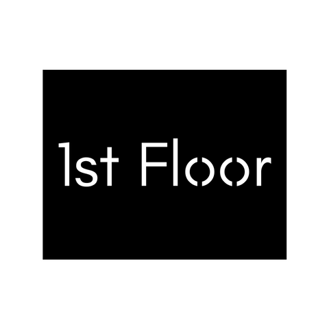 1st floor/apt sign/BLACK