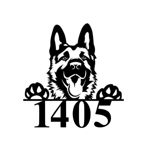 1405/german shepherd sign/BLACK