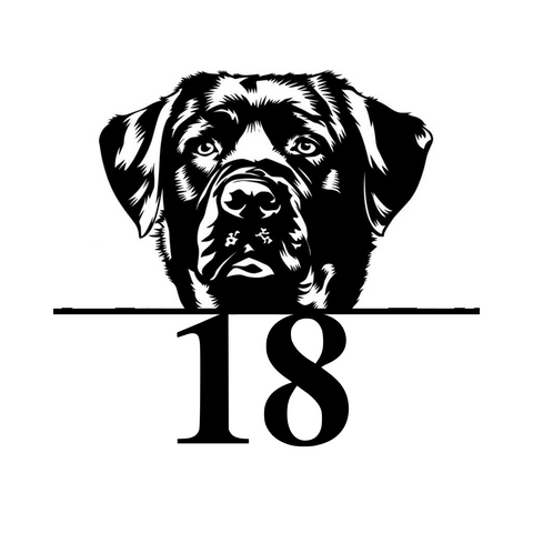 18/black lab sign/SILVER