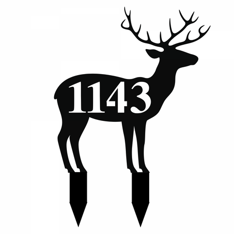 1143/deer yard sign/BLACK