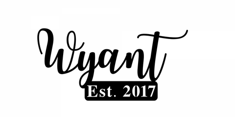 wyant est. 2017/script sign/BLACK