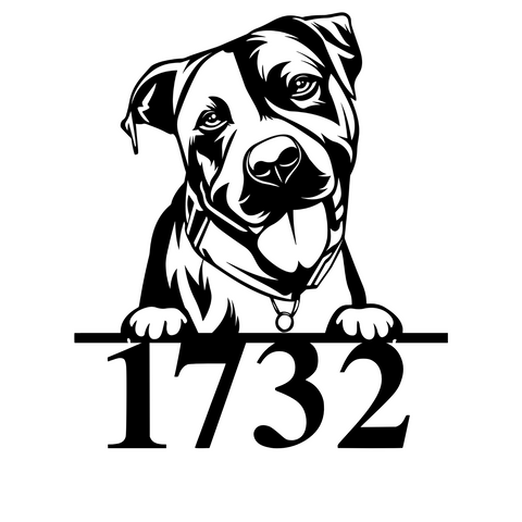1732/pitbull sign/BLACK