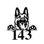 143/german shepherd sign/BLACK