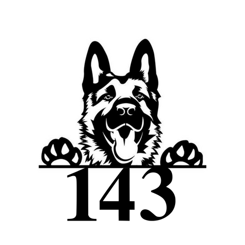143/german shepherd sign/BLACK