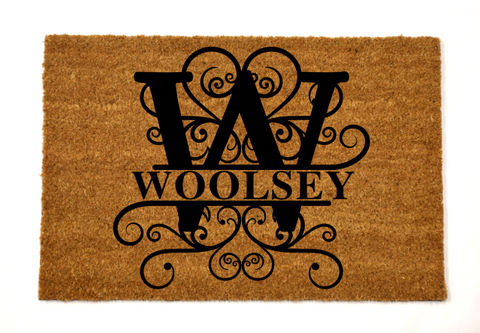 woolsey/monogram doormat