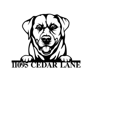 11095 cedar lane/labrador sign/BLACK