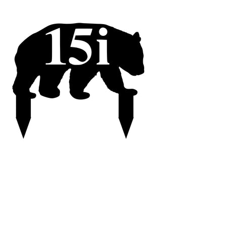 15i/bear yard sign/BLACK