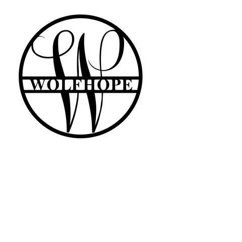 wolfhope/monogram sign/BLACK