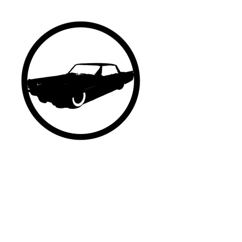 1964 cadillac deville/custom car sign/BLACK