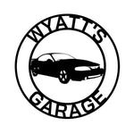 wyatt's garage/custom sign/BLACK