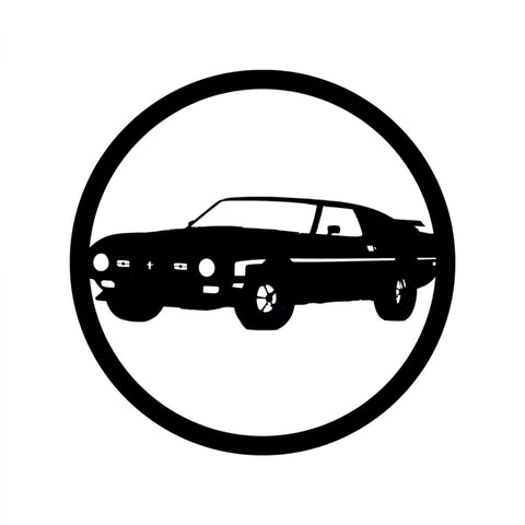 1971 mustang sign/BLACK