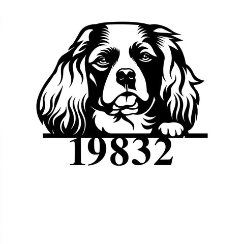 1832/king charles spaniel/BLACK