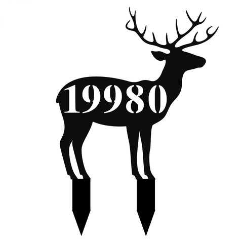 19980/deer yard sign/BLACK
