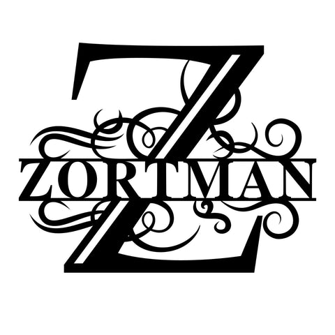 zortman/monogram sign/BLACK