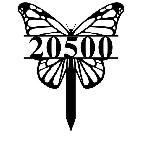 20500/butterfly yard sign/BLACK