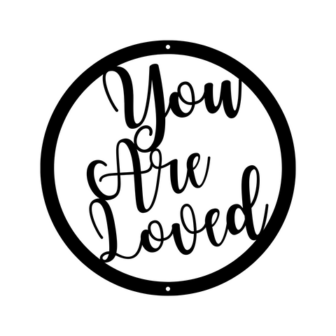 you are loved/custom sign/BLACK