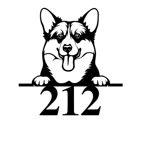 212/corgi sign/BLACK