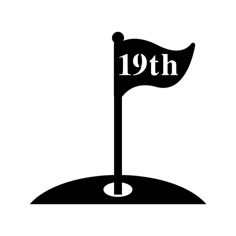 19th/golf monogram sign/BLACK