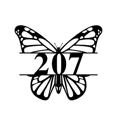 207/butterfly sign/BLACK
